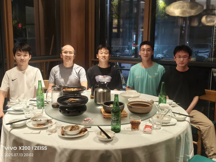 First group dinner, summer 2025 — Fat Cat restaurant